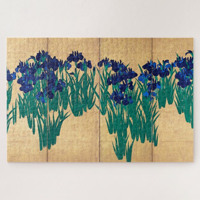 Puzzle Irises Japonais, Ogata Kōrin (Horizontal)