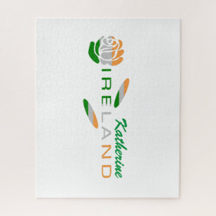 Puzzle Irish Flag Rose Personalized