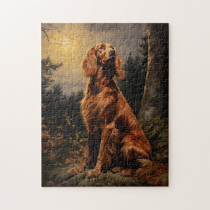 Puzzle Irish Setter la nuit