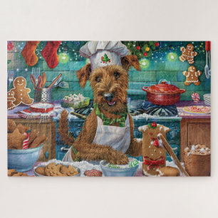 Puzzle Irish Terrier Gâteau de vacances : Noël festif