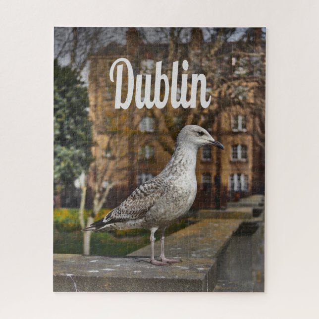 Puzzle Irlande de Dublin Bird sur mur de briques (Vertical)