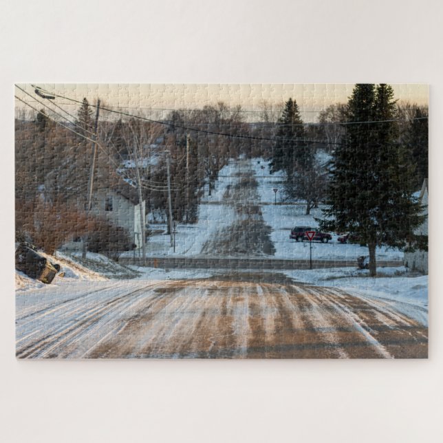 Puzzle Iron Mountain, Michigan en hiver (Horizontal)