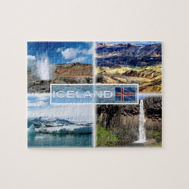 Puzzle IS0003 Geyser en éruption - Landmannalugar (Horizontal)