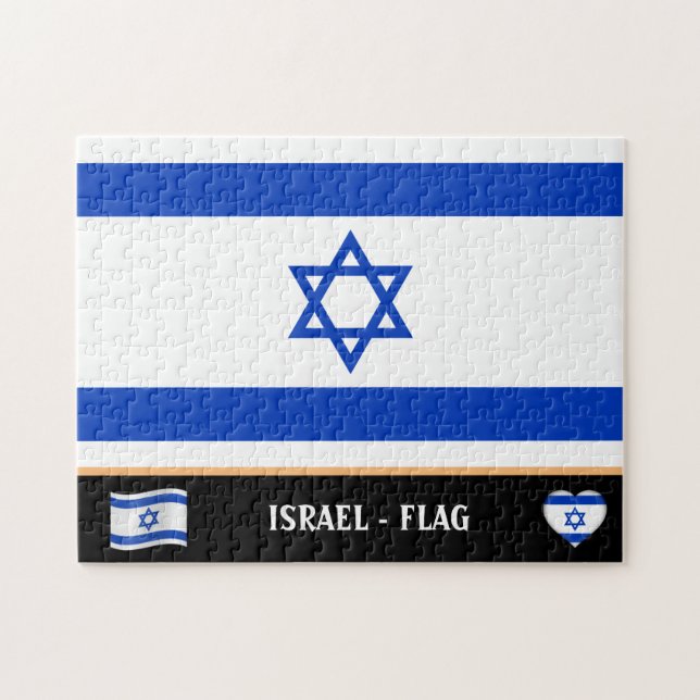 Puzzle Israel Flag & Israeli country / Israel (Horizontal)