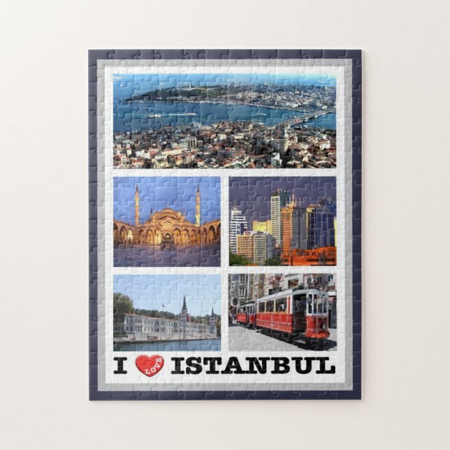 Puzzle Istanbul - I Love - Turquie - (Vertical)