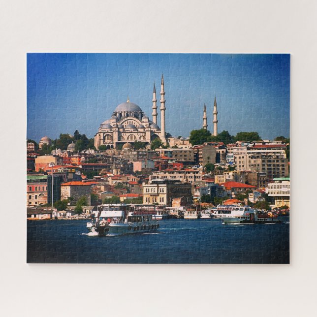Puzzle Istanbul, panorama du Sultan Ahmed Mosques, Turqui (Horizontal)