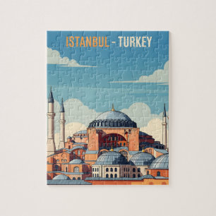Puzzle Istanbul Turquie avec hagia Sophia et minarets
