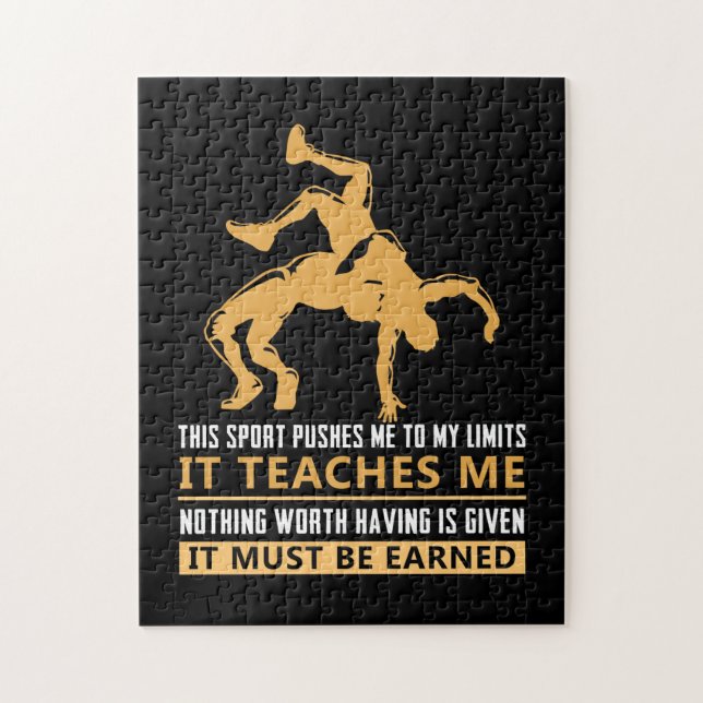 Puzzle IT MUST BE EARNED Wrestling (Vertical)