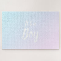It'a Boy blue pink gradient ombre gender reveal