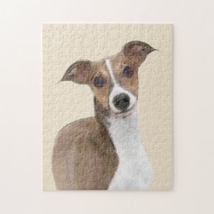 Puzzle Italian Greyhound Painting - Cute Original Dog Art