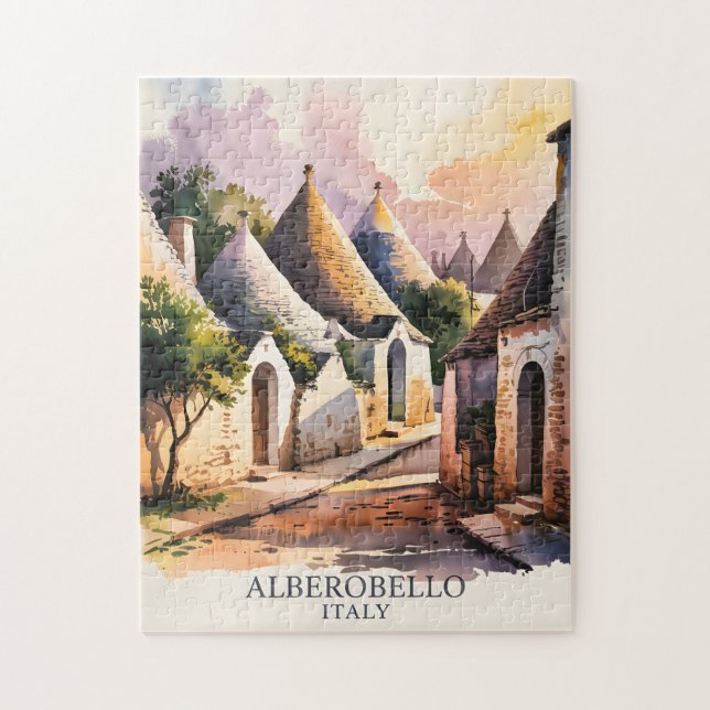 Puzzle Italian Village Trulli Vintage Alberobello Puglia (Vertical)