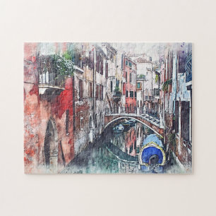 Puzzle Italie Canal Venise Réflexion Romance