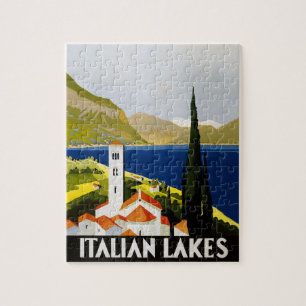 Puzzle Italie Lacs Vintage voyage Italie