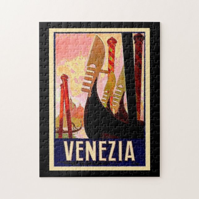 Puzzle Italie, Les Canaux Des Voies D'Eau, (Vertical)