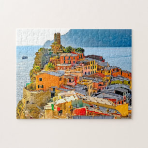 Puzzle Italie pittoresque cinque terre ligurie été