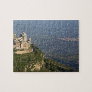 Puzzle Italie, Sicile, Enna, ville vue de Rocca di