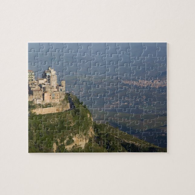 Puzzle Italie, Sicile, Enna, ville vue de Rocca di (Horizontal)