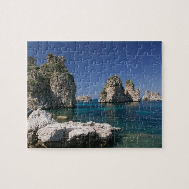 Puzzle Italie, Sicile, Scopello, Rocks de Tonnara (Horizontal)