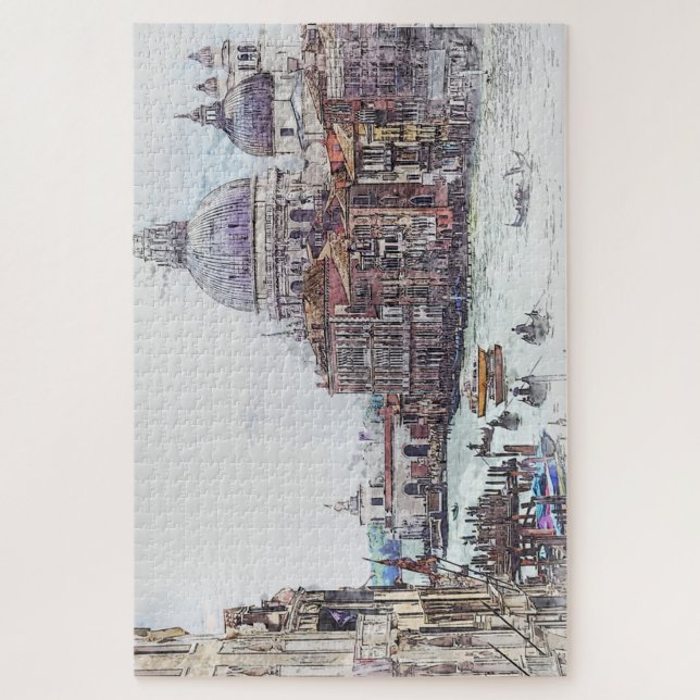 Puzzle Italie, Venise Canal Gondoles (Vertical)
