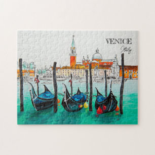 Puzzle Italie Voyage - VENICE aquarelle souvenir