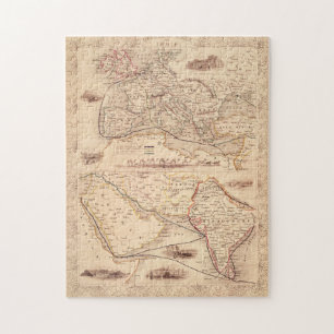 Puzzle Itinéraire sur terre vers l'Inde