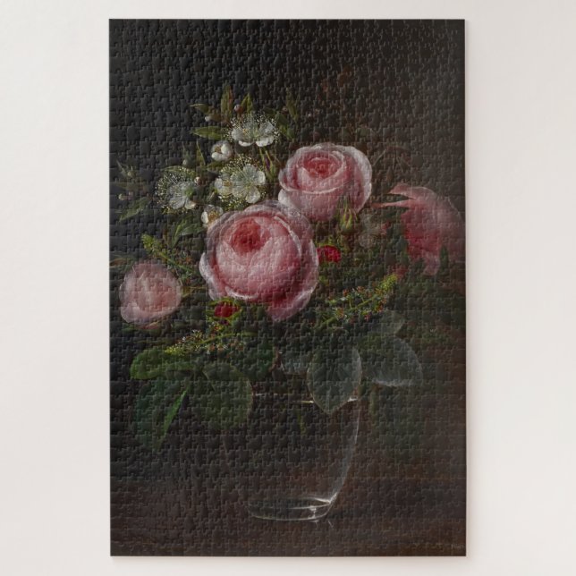 Puzzle J.L. Jensen - Roses et arbres Anemones dans un ... (Vertical)