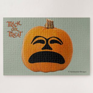 Puzzle Jack o' Lantern Malheureux Face, Citrouille d'Hall