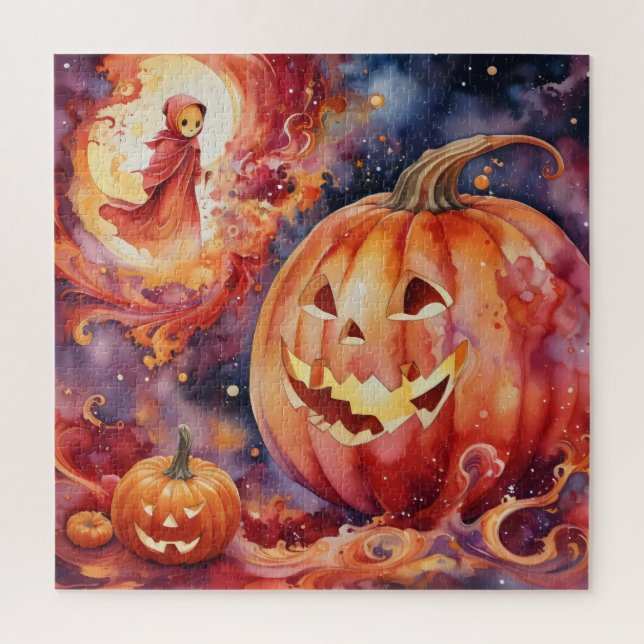 Puzzle Jack-o-lanternes cosmiques : un Imaginaire d'Hallo (Vertical)