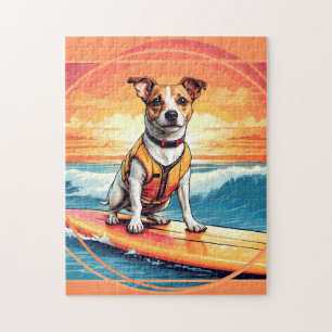 Puzzle Jack Russel Terrier Surfant