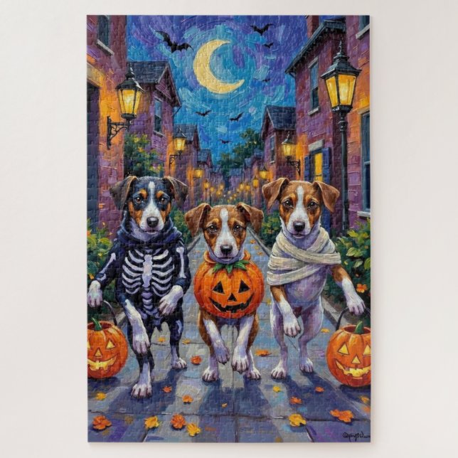 Puzzle Jack Russell Costumes d'Halloween à la belle étoil (Vertical)