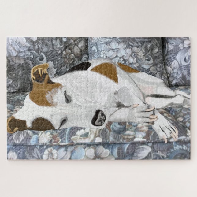 Puzzle Jack Russell Terrier Dormait tranquillement sur le (Horizontal)