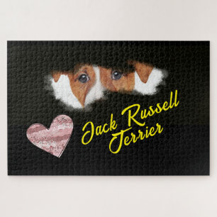 Puzzle Jack Russell Terrier Yeux Couleur solide 1000 pièc