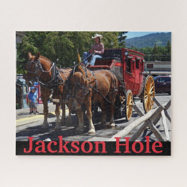 Puzzle Jackson Hole Wyoming Stagecoach (Horizontal)