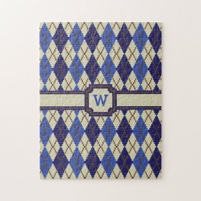 Puzzle Jacquard Blueberry Scone (Vertical)