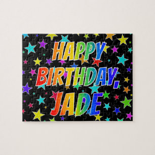 Puzzle "JADE" Prénom, "HEUREUX ANNIVERSAIRE"