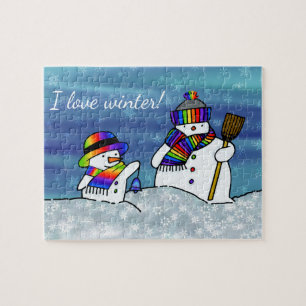 Puzzle J'adore l'hiver !