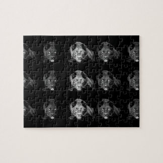 Puzzle Jaguar noir et blanc