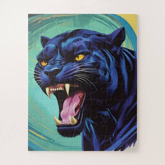 Puzzle Jaguar - Panthère noire (Vertical)