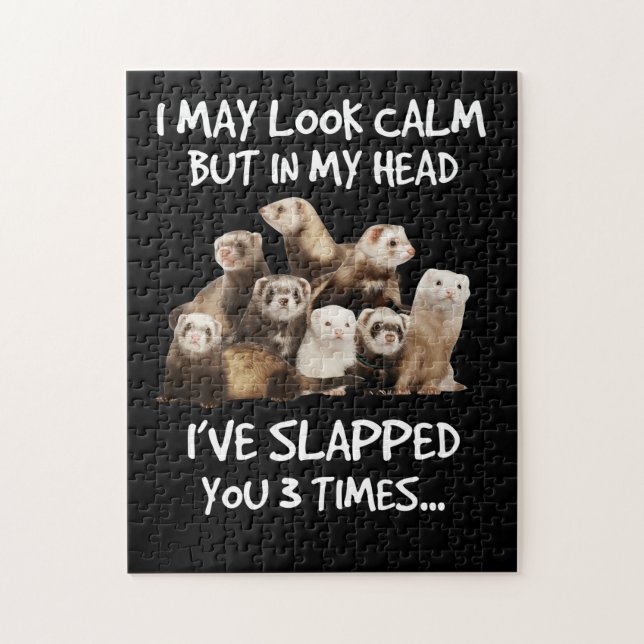 Puzzle J'Ai L'Air Calme Mais Dans Ma Tête Je Vous Ai gifl (Vertical)