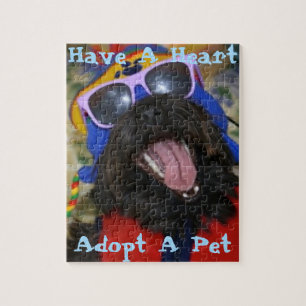 Puzzle J'Ai Un Coeur. Adoptez Un Animal De Compagnie.