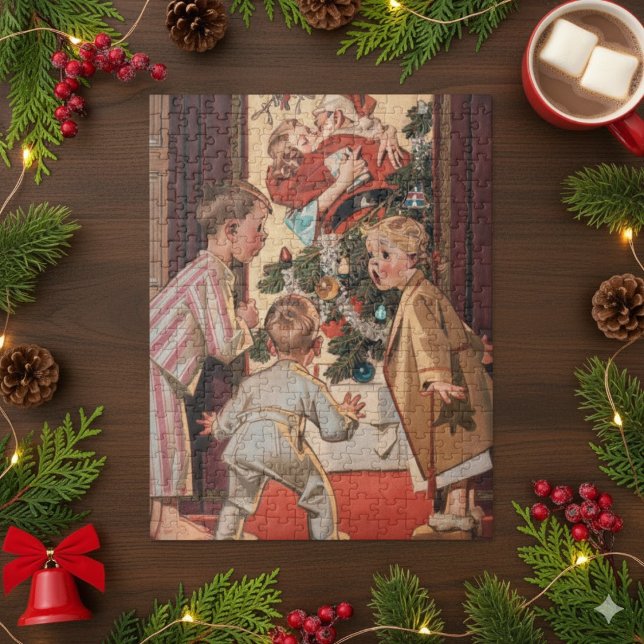 Puzzle J'Ai Vu Maman Baiser Santa Claus Antique (I Saw Mommy Kissing Santa Claus Antique Jigsaw Puzzle)