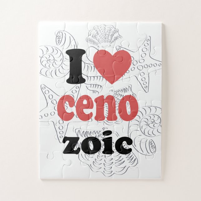 Puzzle J'aime Cénozoïque drôle de citation pour les scien (Vertical)