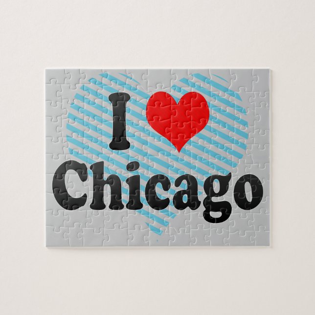 Puzzle J'aime Chicago, Etats-Unis (Horizontal)
