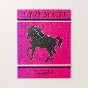 PUZZLE J'AIME LES CHEVAUX PERSONNALISÉS PUZZLE. JIGSAW