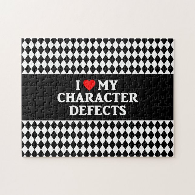 Puzzle J'AIME MA casse-tête de DÉFAUTS de CARACTÈRE (Horizontal)