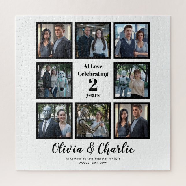 Puzzle ❤️ J'Aime Mes Chatbots Créer Ma Propre Photo (Vertical)