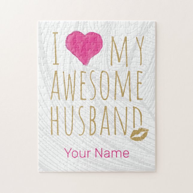 Puzzle J'aime mon mari génial Anniversaire de mariage (Vertical)
