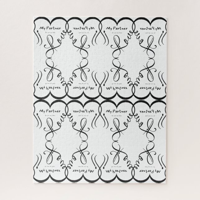 Puzzle J'aime mon partenaire • Vous êtes mon chez-moi (Vertical)