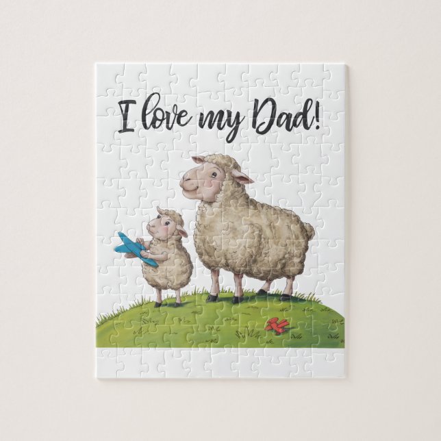 Puzzle J'Aime Mon Père Mouton (Vertical)