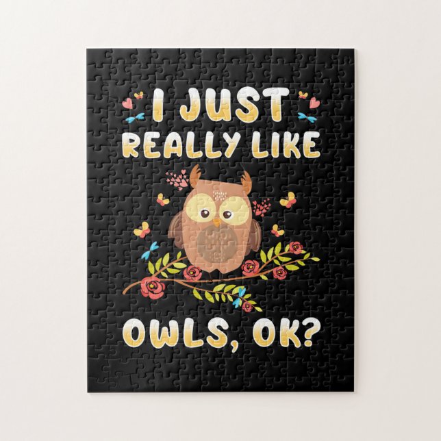 Puzzle J'Aime Vraiment Les Chouettes Ok (Vertical)